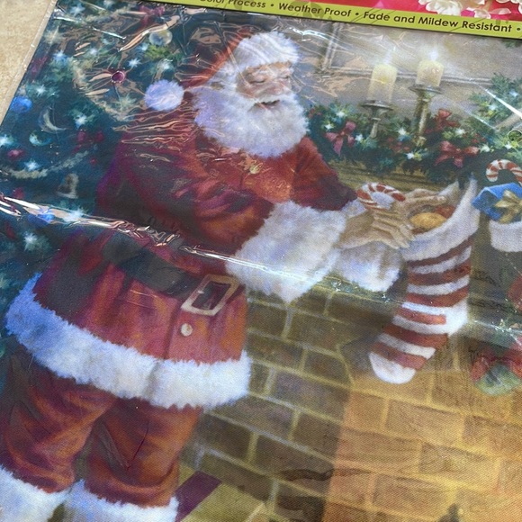 Santa with Gifts Flag Winter Wonderland Holiday Christmas - Picture 4 of 8